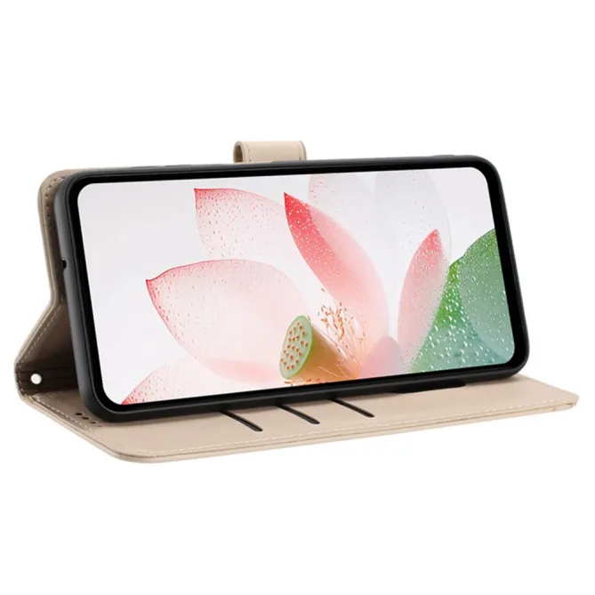 Housse Honor 600 Smart fleurs de lotus avec dragonne Beige - photo 3