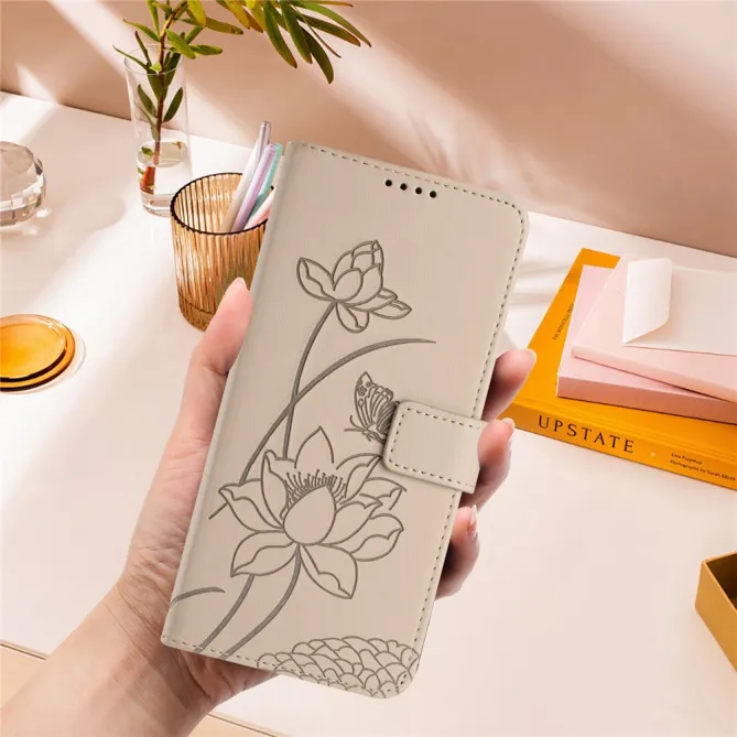 Housse Honor 600 Smart fleurs de lotus avec dragonne Beige - photo 9