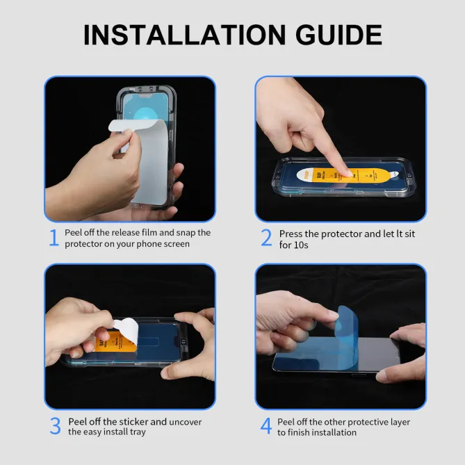 Verre trempé Honor 600 Smart avec kit de pose auto-alignant - photo 6