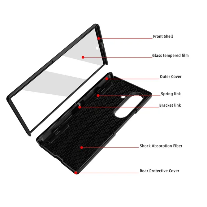 Coque Samsung Galaxy Z Fold8 Ultra béquille avec verre écran externe Noir - photo 3