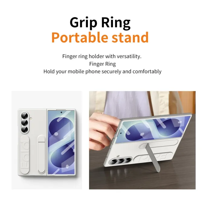 Coque Samsung Galaxy Z Fold8 Ultra avec sangle de maintien et anneau Blanc - photo 7