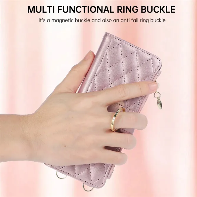 Housse Samsung Galaxy Z Fold8 Ultra matelassée avec pochette zippée Or Rose - photo 12