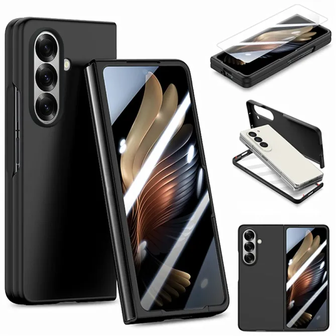 Coque Samsung Galaxy Z Fold8 Ultra soft touch avec verre externe intégré Noir