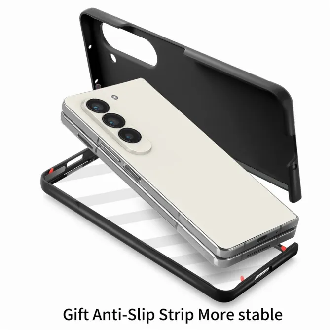 Coque Samsung Galaxy Z Fold8 Ultra soft touch avec verre externe intégré Noir - photo 6