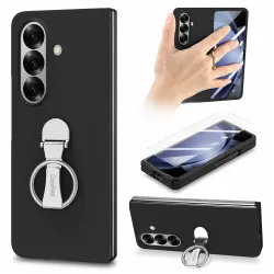 Coque Samsung Galaxy Z Fold8 Ultra anneau 360° avec verre intégré Noir