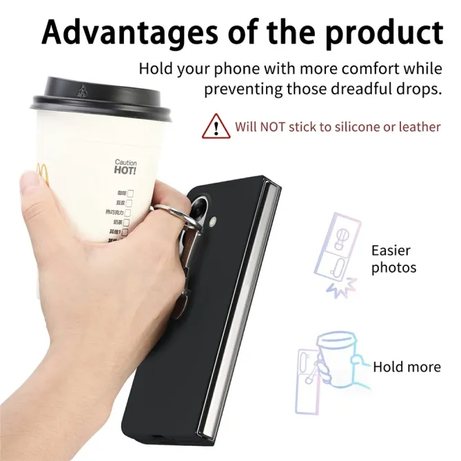Coque Samsung Galaxy Z Fold8 Ultra anneau 360° avec verre intégré Noir - photo 13