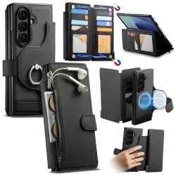 Étui Samsung Galaxy Z Fold8 Ultra portefeuille détachable 11 cartes Noir