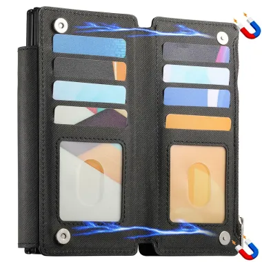 Étui Samsung Galaxy Z Fold8 Ultra portefeuille détachable 11 cartes Noir - photo 2