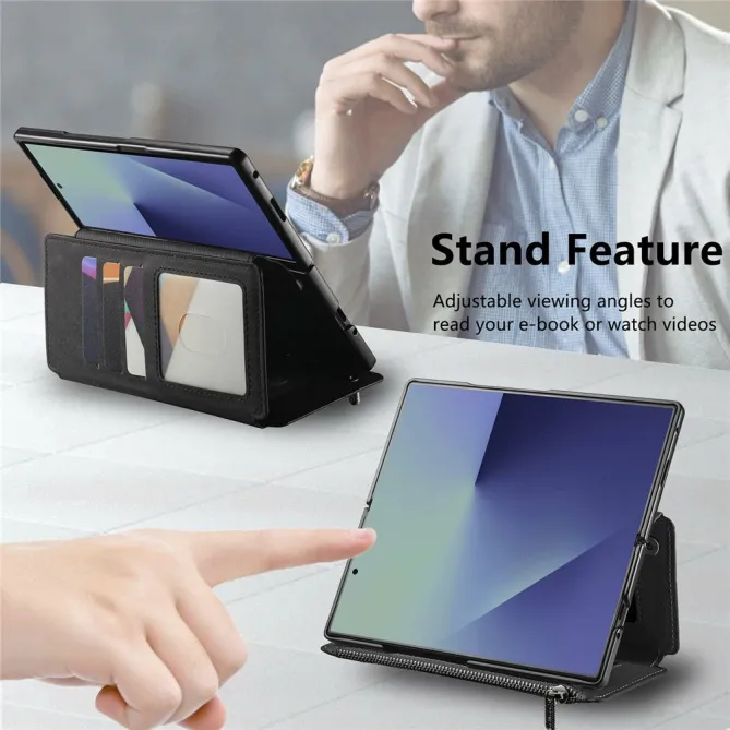 Étui Samsung Galaxy Z Fold8 Ultra portefeuille détachable 11 cartes Noir - photo 6