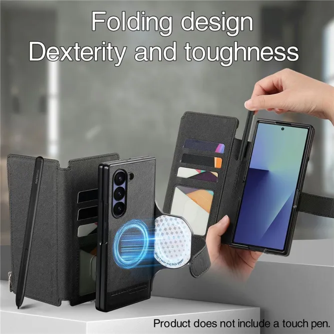 Étui Samsung Galaxy Z Fold8 Ultra portefeuille détachable 11 cartes Noir - photo 13