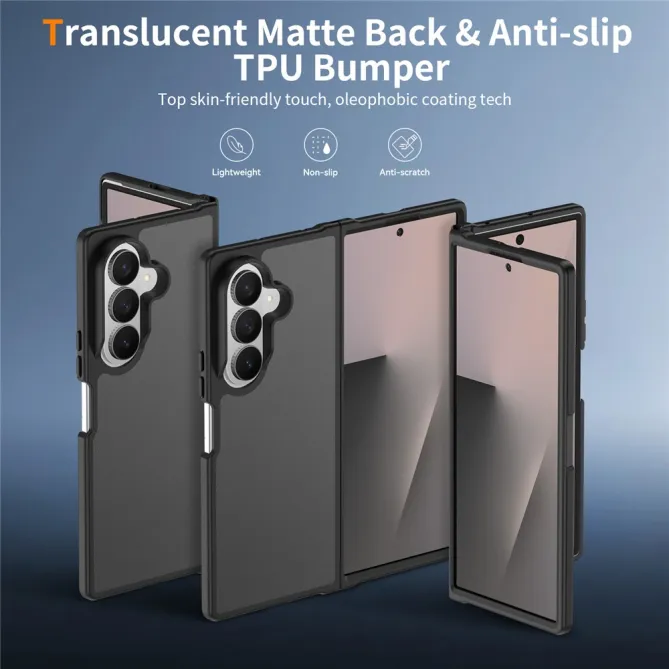 Coque Samsung Galaxy Z Fold8 Ultra dos acrylique soft touch Noir - photo 2