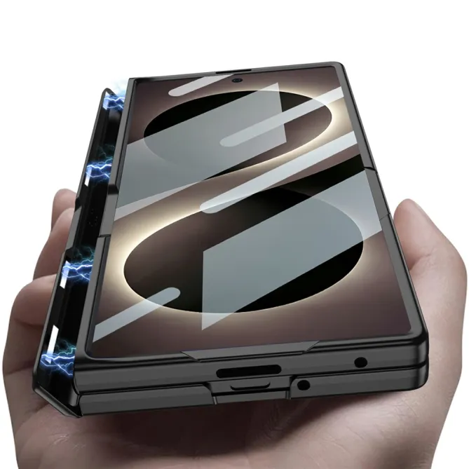Coque Samsung Galaxy Z Fold8 Ultra verre HD avec charnière aimantée Gris chaud - photo 3
