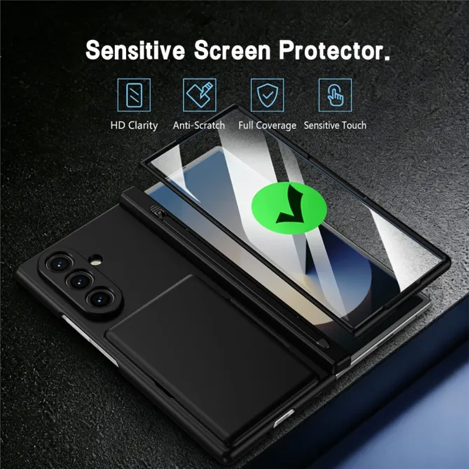 Coque Samsung Galaxy Z Fold8 Ultra porte-cartes avec stylet et verre Noir - photo 4