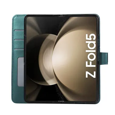 Housse Samsung Galaxy Z Fold8 Ultra losanges embossés avec dragonne Bleu Paon - photo 2