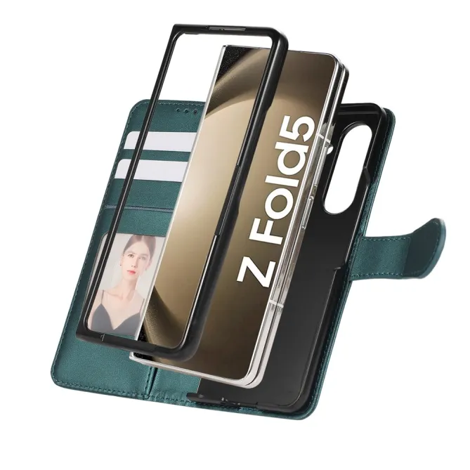 Housse Samsung Galaxy Z Fold8 Ultra losanges embossés avec dragonne Bleu Paon - photo 10