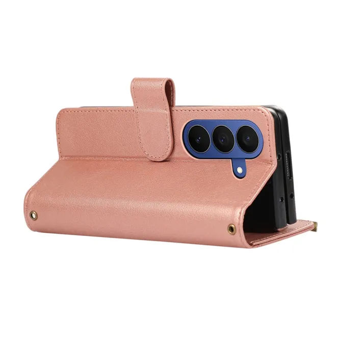 Housse Samsung Galaxy Z Fold8 Ultra zippée multi-cartes avec dragonne Or Rose - photo 4