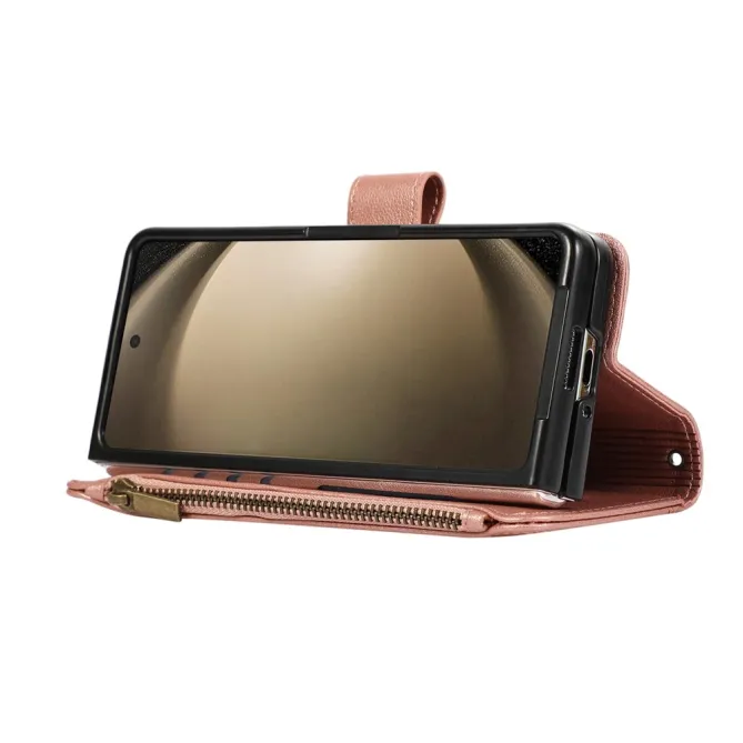 Housse Samsung Galaxy Z Fold8 Ultra zippée multi-cartes avec dragonne Or Rose - photo 5