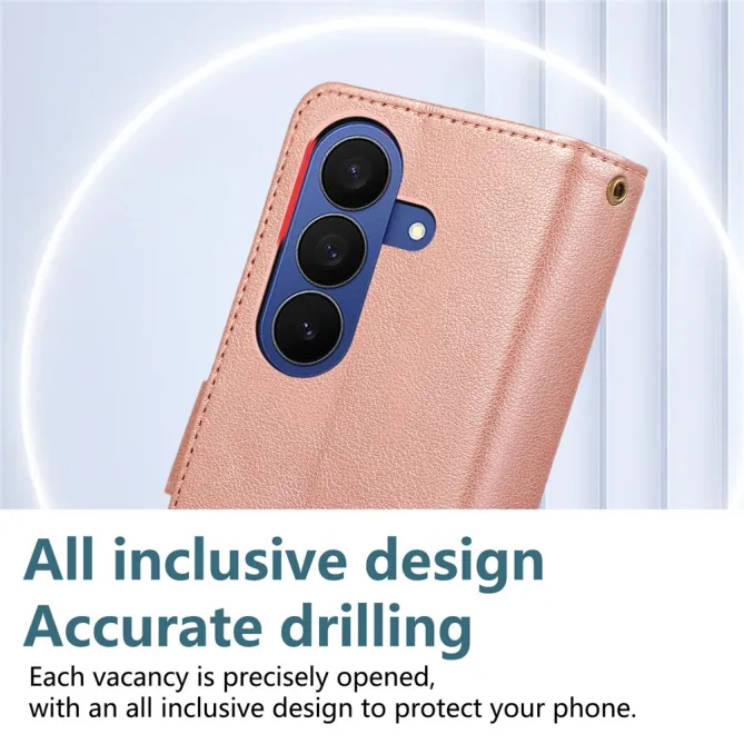 Housse Samsung Galaxy Z Fold8 Ultra zippée multi-cartes avec dragonne Or Rose - photo 9
