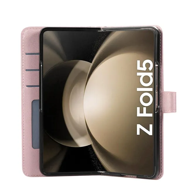 Housse Samsung Galaxy Z Fold8 Ultra losanges 3D avec dragonne Or Rose - photo 3