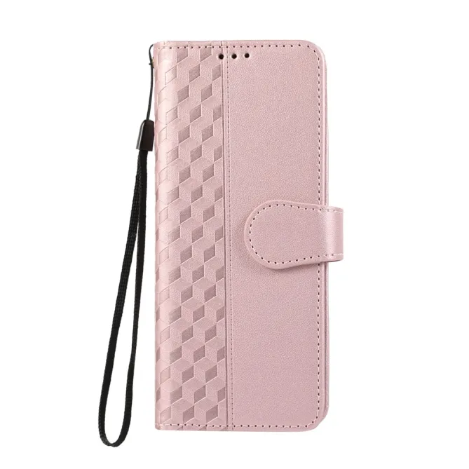 Housse Samsung Galaxy Z Fold8 Ultra losanges 3D avec dragonne Or Rose - photo 11