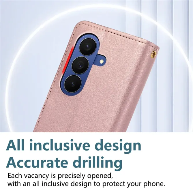 Housse Samsung Galaxy Z Fold8 Ultra matelassée avec zip latéral Or Rose - photo 11