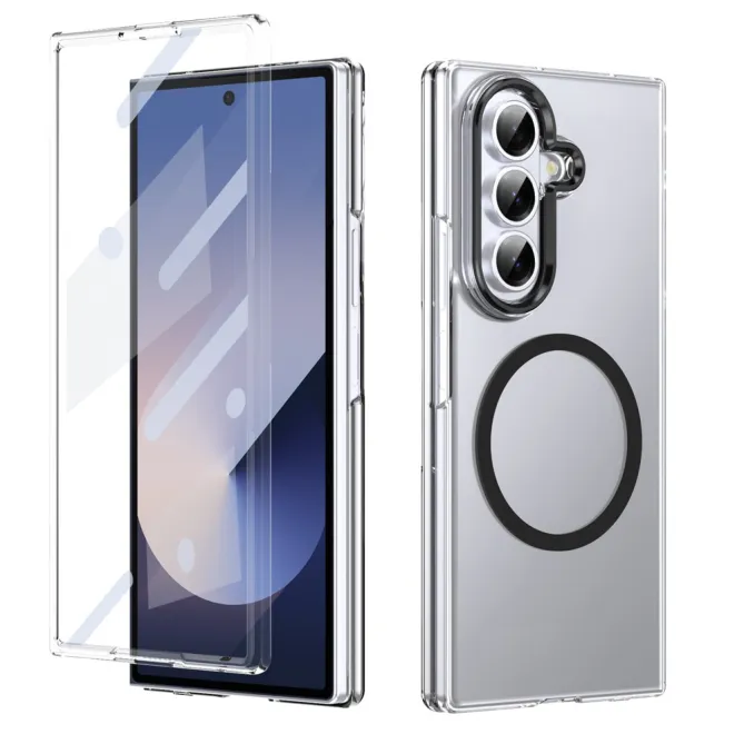 Coque Samsung Galaxy Z Fold 8 Ultra transparente aimants N52 Noir