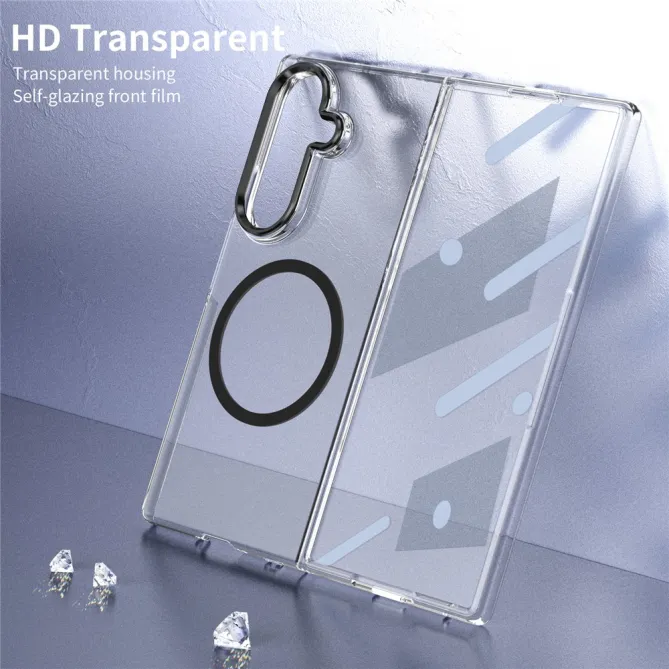 Coque Samsung Galaxy Z Fold 8 Ultra transparente aimants N52 Noir - photo 3