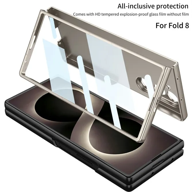 Coque Samsung Galaxy Z Fold8 Ultra PC anti-rayures avec verre Gris Titane - photo 3