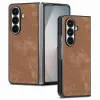 Coque Samsung Galaxy Z Fold8 Ultra slim simili cuir rétro Marron