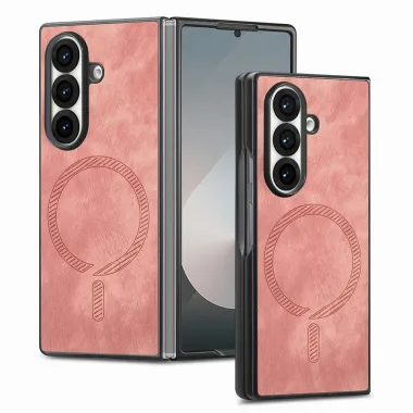 Coque Samsung Galaxy Z Fold8 Ultra vintage magnétique Rose