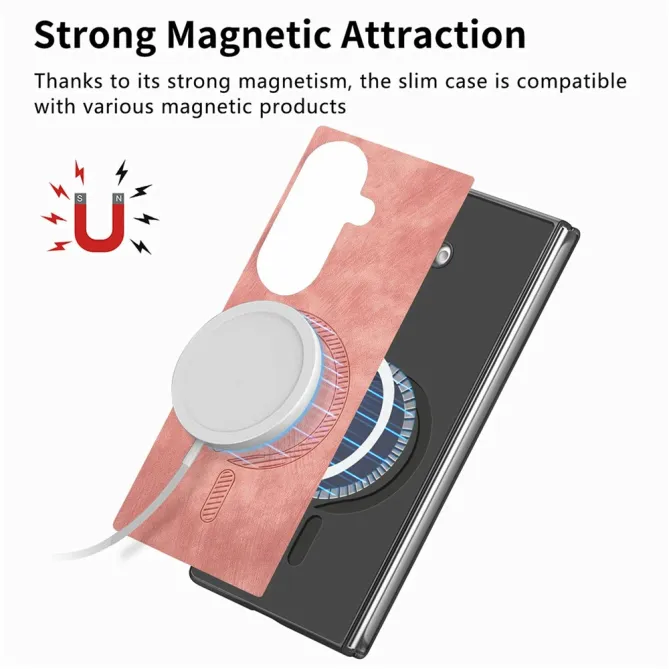Coque Samsung Galaxy Z Fold8 Ultra vintage magnétique Rose - photo 4