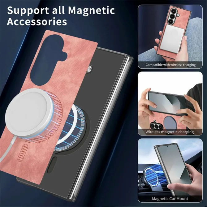 Coque Samsung Galaxy Z Fold8 Ultra vintage magnétique Rose - photo 9