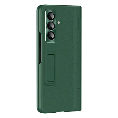 Coque Samsung Galaxy Z Fold8 Ultra simili cuir béquille avec verre Vert - photo 2