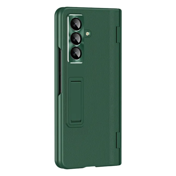 Coque Samsung Galaxy Z Fold8 Ultra simili cuir béquille avec verre Vert - photo 2