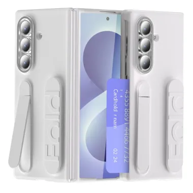 Coque Samsung Galaxy Z Fold8 Ultra sangle et charnière avec béquille Blanc