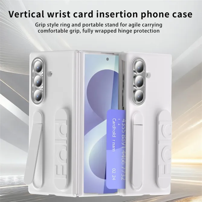 Coque Samsung Galaxy Z Fold8 Ultra sangle et charnière avec béquille Blanc - photo 2