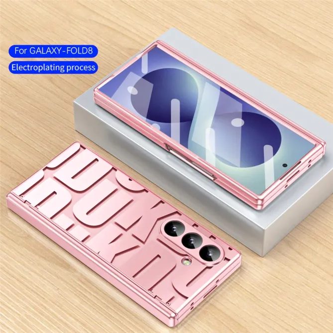 Coque Samsung Galaxy Z Fold8 Ultra galvanisée avec verre Or Rose - photo 3