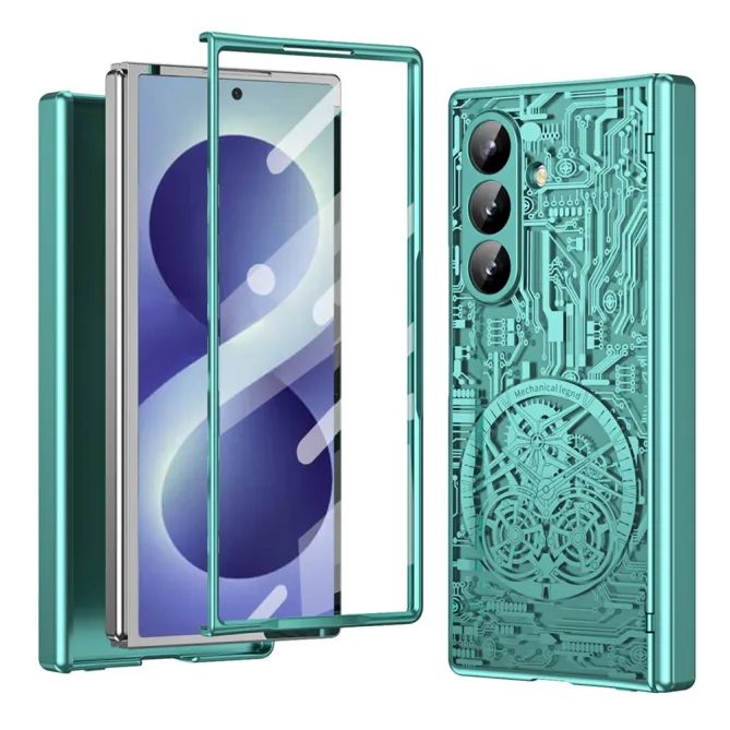 Coque Samsung Galaxy Z Fold8 Ultra Mechanical Legend avec verre Vert