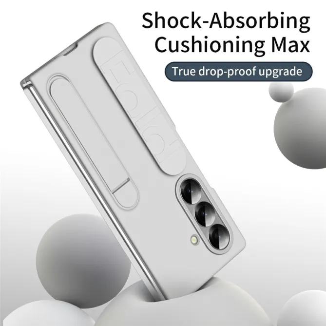 Coque Samsung Galaxy Z Fold8 Ultra sangle et béquille silicone Blanc - photo 4