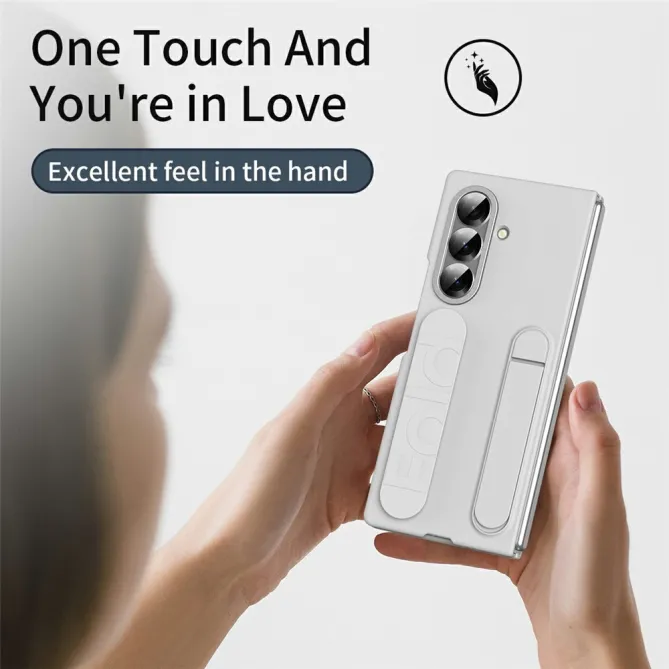 Coque Samsung Galaxy Z Fold8 Ultra sangle et béquille silicone Blanc - photo 5