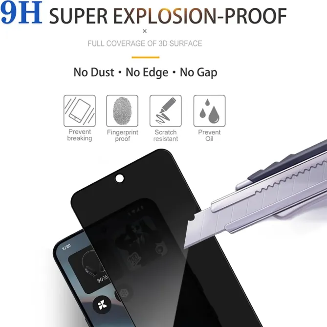 Verre Trempé Anti-Espion Nothing Phone (4b) Protection Intégrale