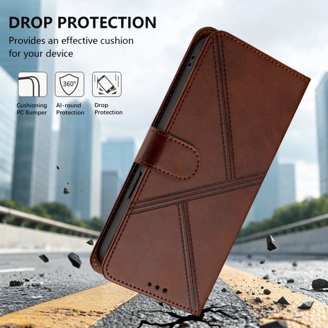 Housse Honor 600 Smart Lignes Diagonales Support