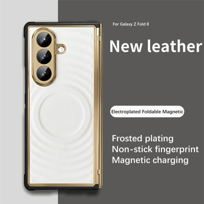 Coque Samsung Galaxy Z Fold 8 Ultra Magnétique Motif Ondes avec Verre Trempé