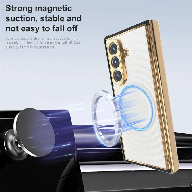Coque Samsung Galaxy Z Fold 8 Ultra Magnétique Motif Ondes avec Verre Trempé
