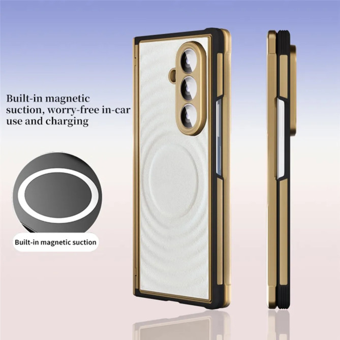Coque Samsung Galaxy Z Fold 8 Ultra Magnétique Motif Ondes avec Verre Trempé