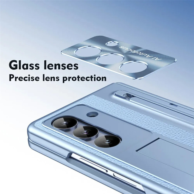 Coque Samsung Galaxy Z Fold 8 Ultra Simili Cuir avec Béquille et Stylet