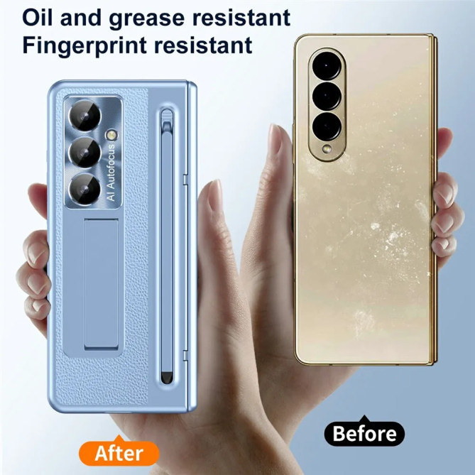 Coque Samsung Galaxy Z Fold 8 Ultra Simili Cuir avec Béquille et Stylet