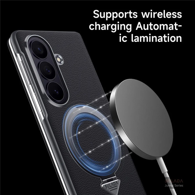 Coque Samsung Galaxy Z Fold8 Ultra Cuir Véritable Béquille Magnétique