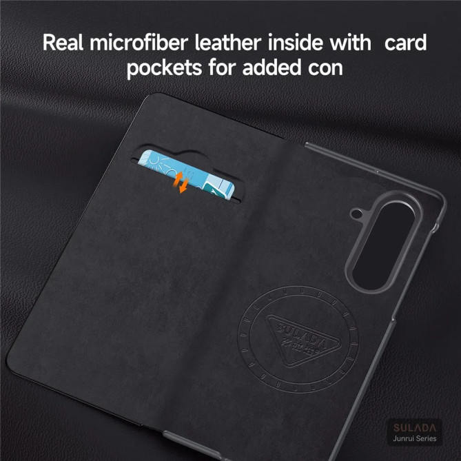 Coque Samsung Galaxy Z Fold8 Ultra Cuir Véritable Béquille Magnétique