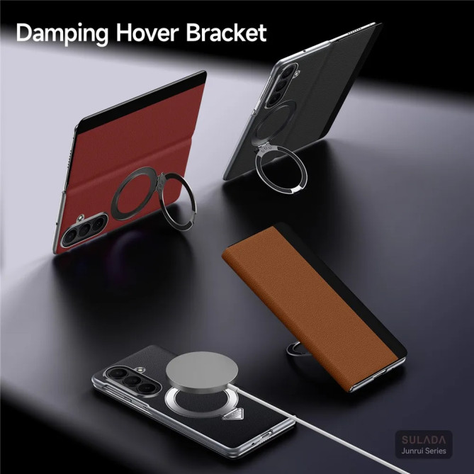 Coque Samsung Galaxy Z Fold8 Ultra Cuir Véritable Béquille Magnétique